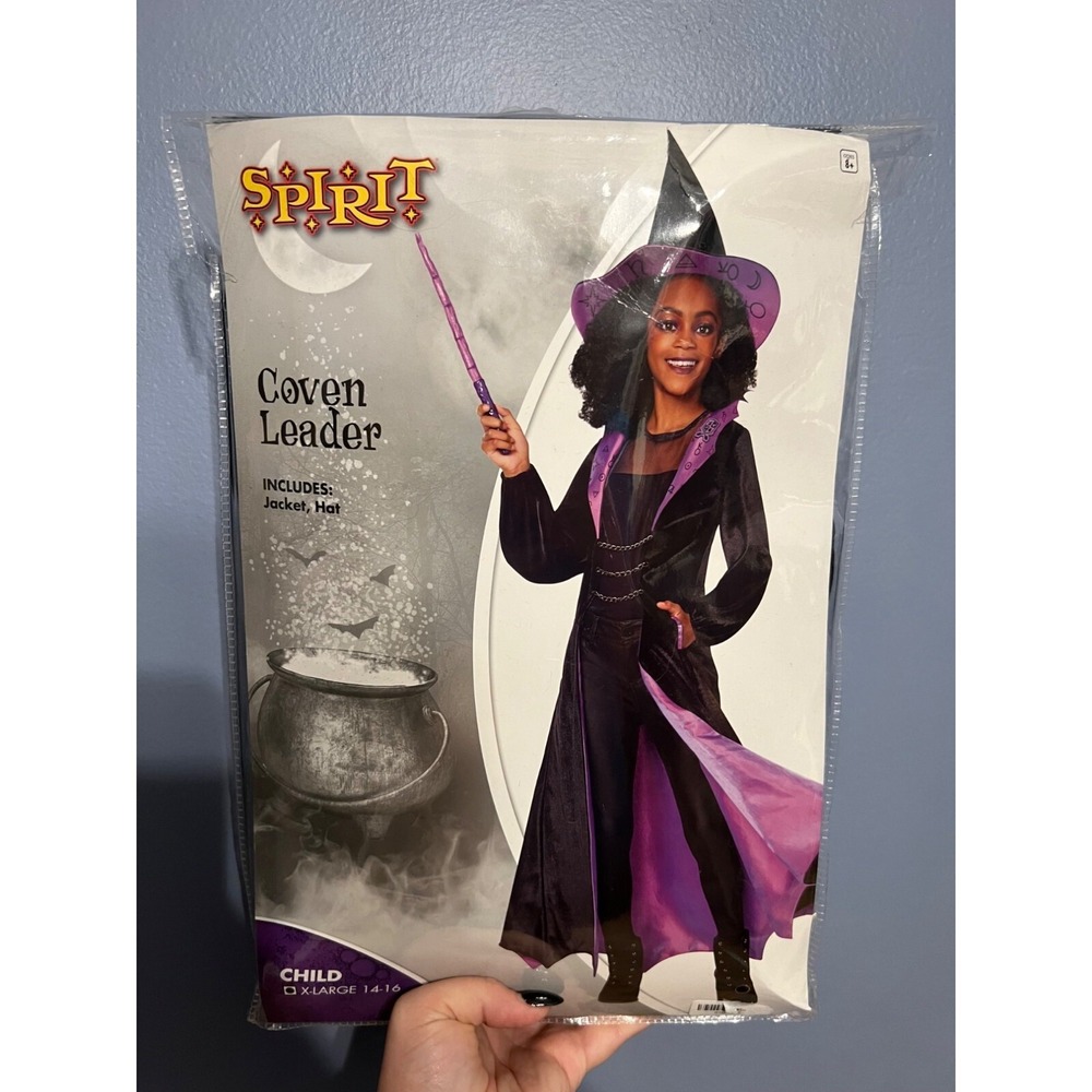 Spirit‎ Halloween Coven Leader Children SZ XL (14-16) Jacket & Hat Costumes